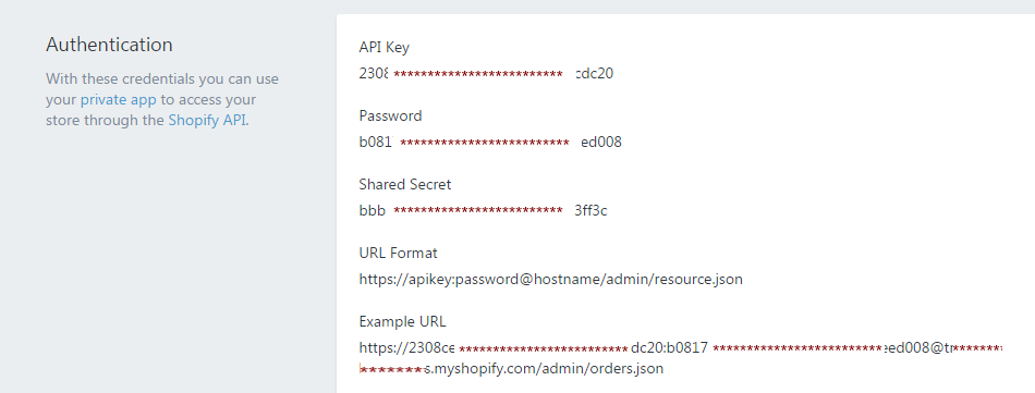 shopify api access