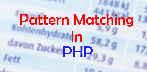 pattern matching in php