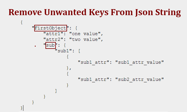 remove unwanted key from json string