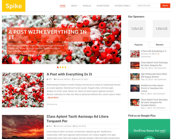  spike wordpress theme