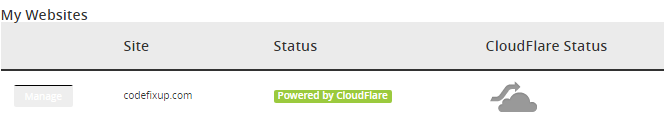 cloudfare add website