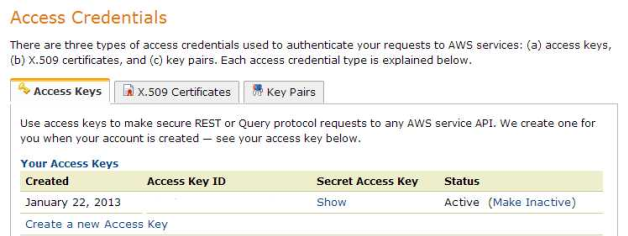 amazon access keys