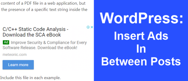 insert ads between wordpress posts