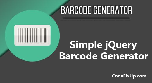 jQuery Barcode Generator