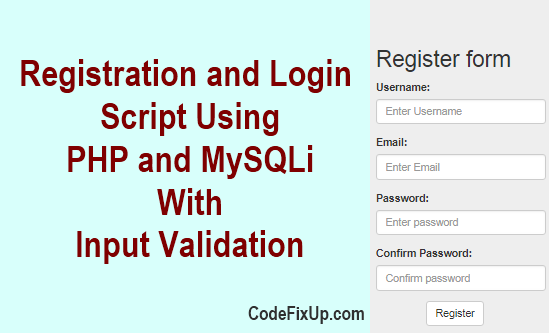 Registration and Login Script in PHP