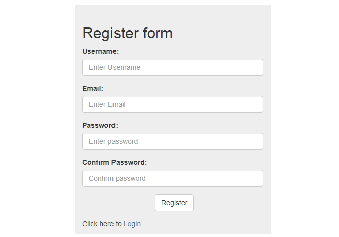 modulo di registrazione