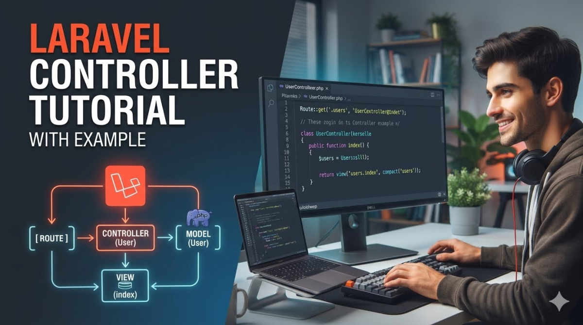 Laravel 12 controller tutorial — PHP class connecting routes to application logic